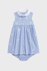 Tennis-Embroidered Mesh Dress & Bloomer