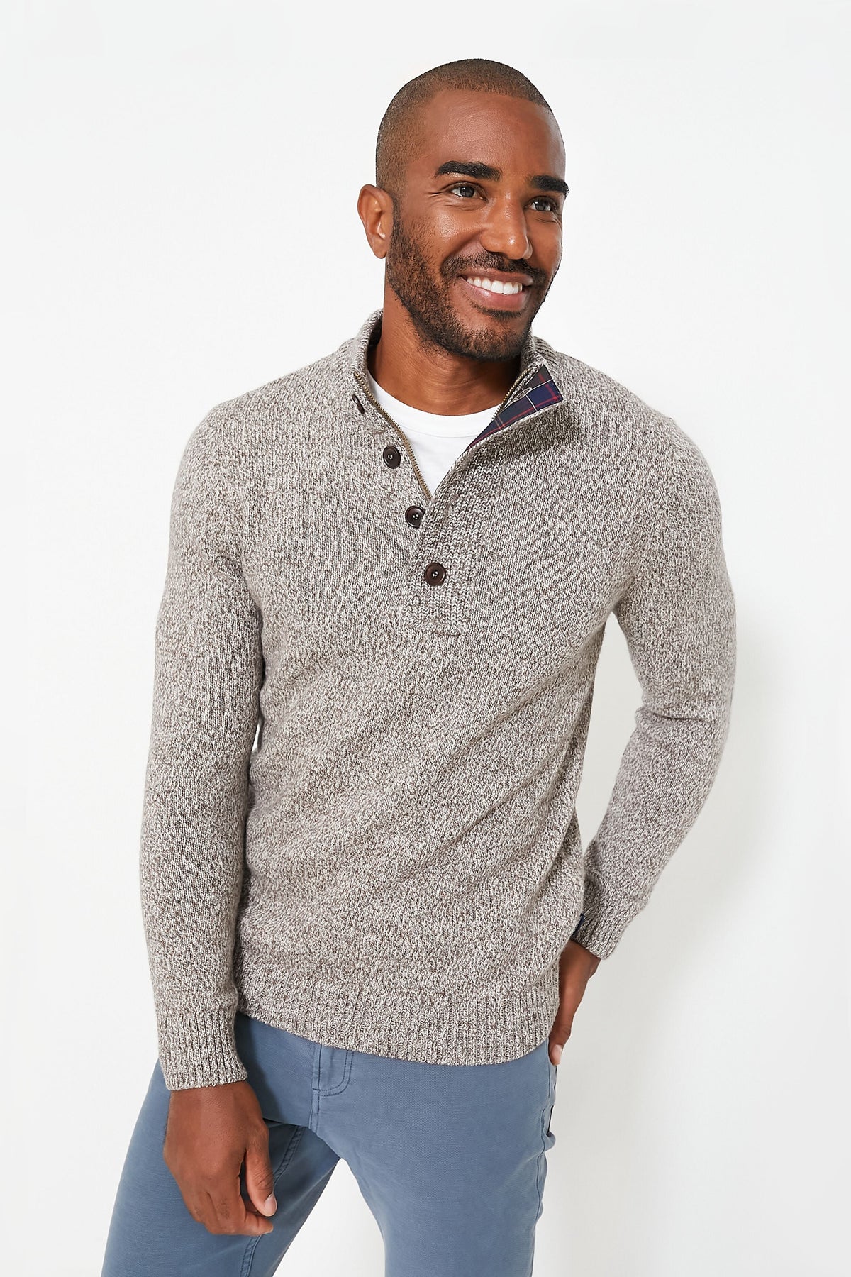 Stone Marl Sid Half Zip