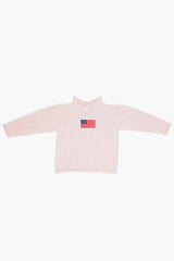 Pink American Flag Roll Neck Sweater
