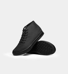 Women's Black Reflective Woven Mid Cupsole Trainer