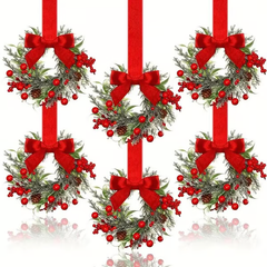 Mini Christmas wreaths for cabinets — the ultimate festive magic