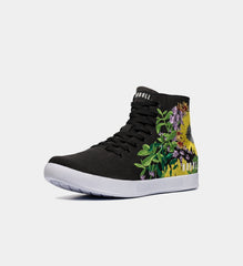Men's Floral High-Top Canvas Trainer