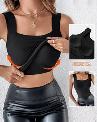 Buy 1 get 1 freeWomen's U Neck Thermal Tank Tops with Built-In Bra