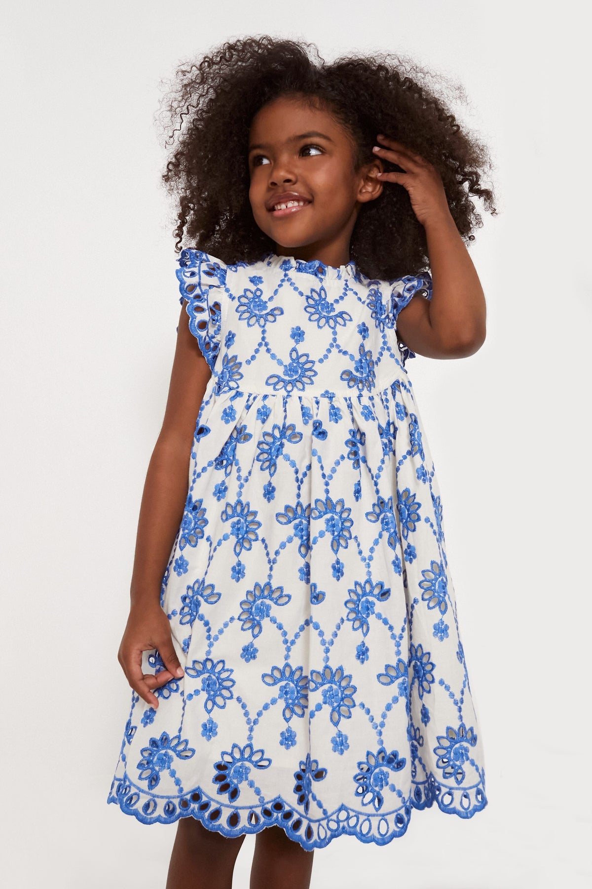Blue Eyelet Cynthia Dress