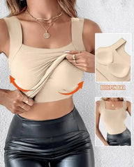 Buy 1 get 1 freeWomen's U Neck Thermal Tank Tops with Built-In Bra