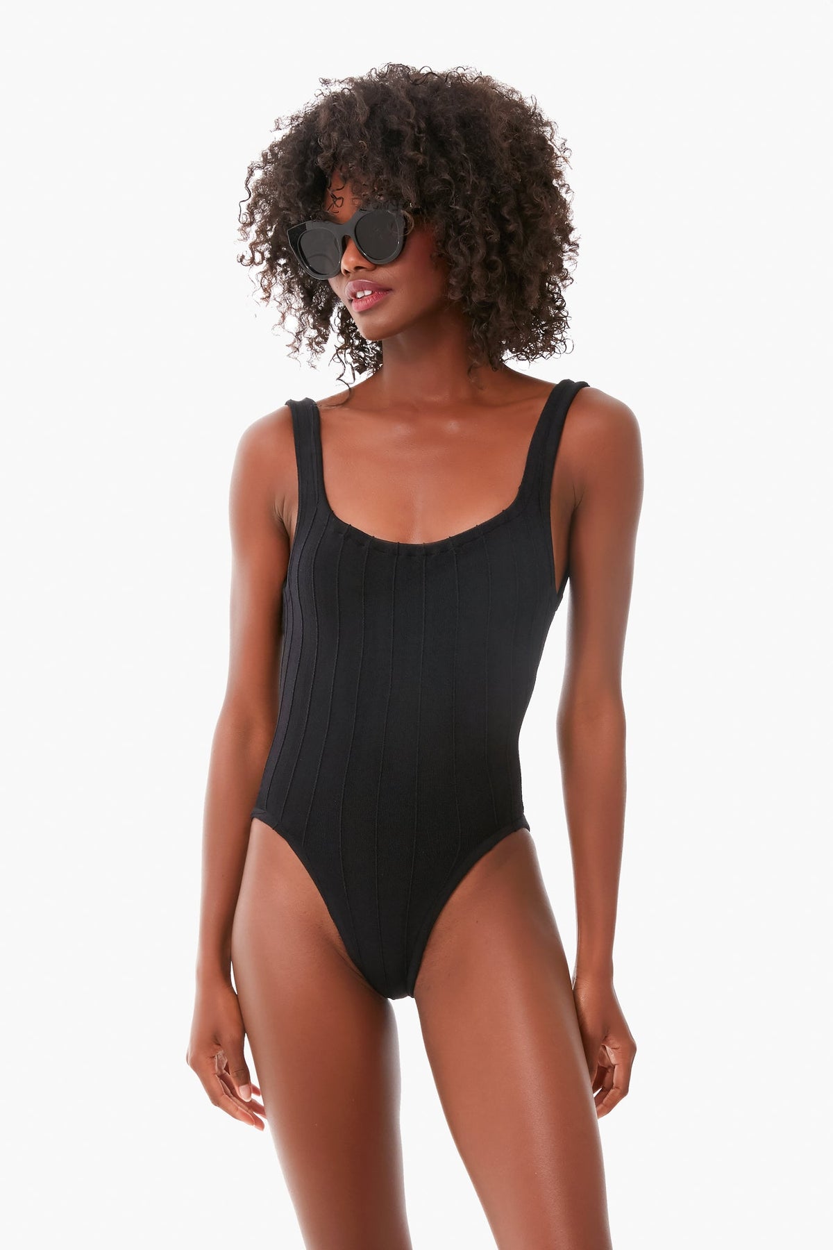 Black Nile Square Neck One Piece