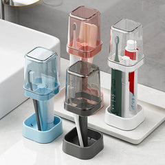 High/Low Mouthwash Cup Toothbrush Holder