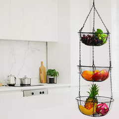3-TIERS HANGING FRUIT BASKET