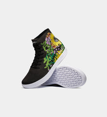 Women's Floral High-Top Canvas Trainer