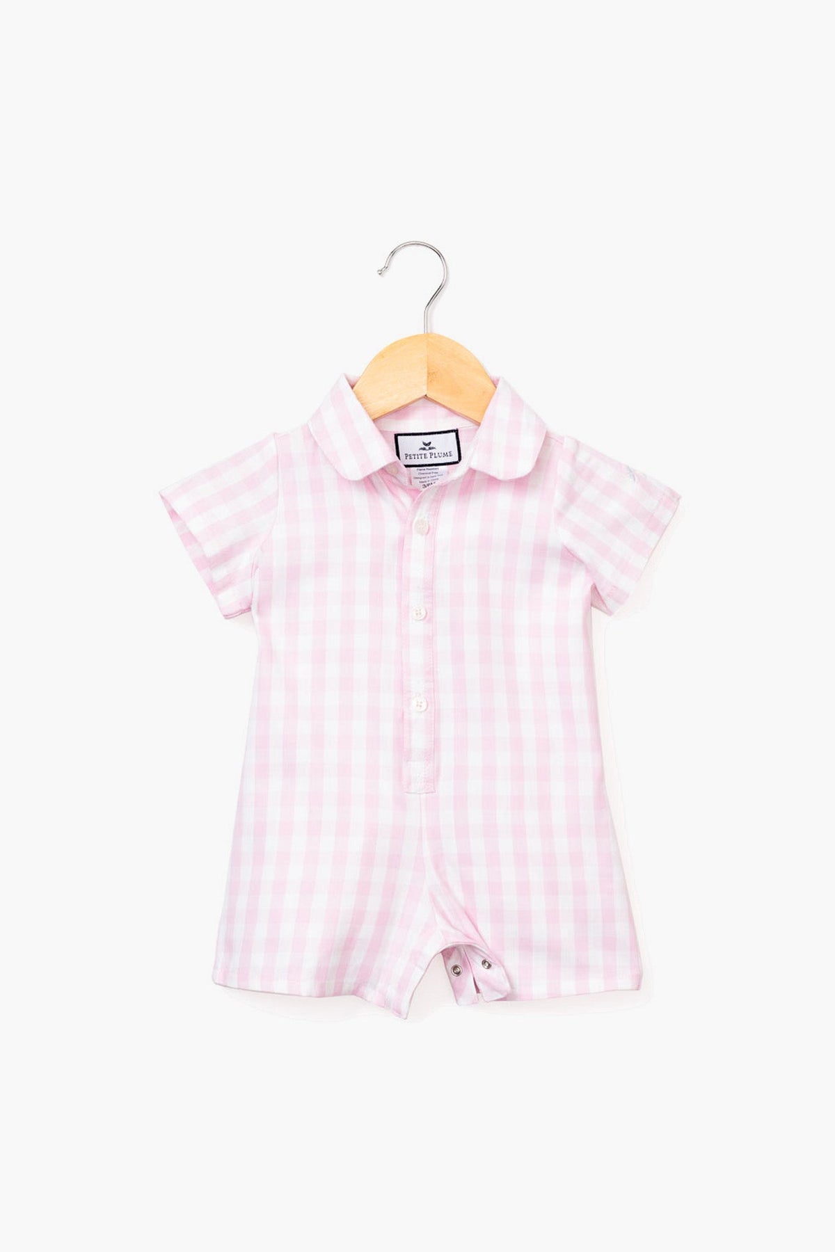 Pink Infant Gingham Summer Romper