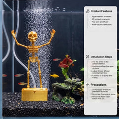 Dancing Skull - Aquarium Halloween Decoration