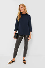 Navy Faye Blouse