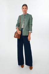 Green Linen Camille Tale Jacket