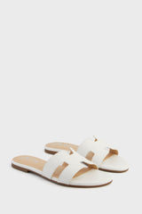 White Leather Alibi Sandals