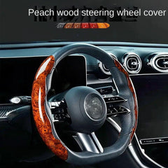 Rosewood Steering Wheel Cover – Elegant, Non-slip, Comfortable