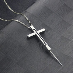 Steel Cross EDC Pendant Necklace