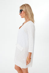 White Mini Carolina Caftan