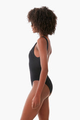 Black Nile Square Neck One Piece