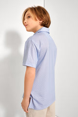 Blue Short Sleeve Lightweight Airflow Polo