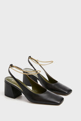 Black Ilaria Slingback Heels
