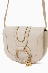 Cement Beige Leather Mini Hana Bag