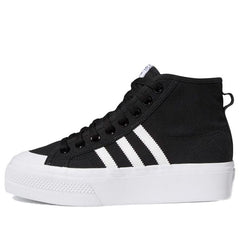 (WMNS) adidas Nizza Platform Mid 'Core Black White' FY2783