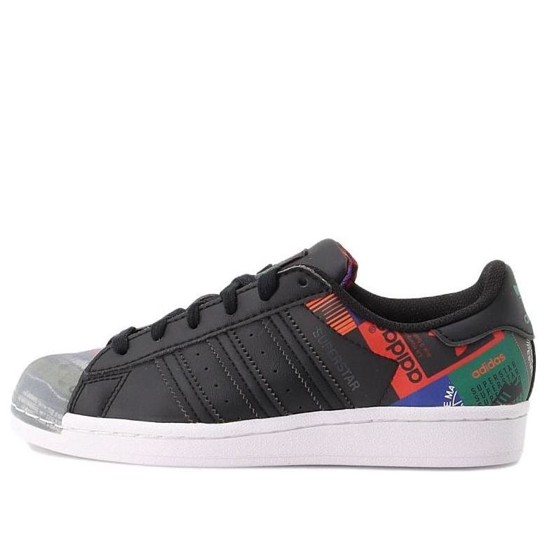 adidas Originals Superstar Shoes 'Core Black Purple Green' GX2716