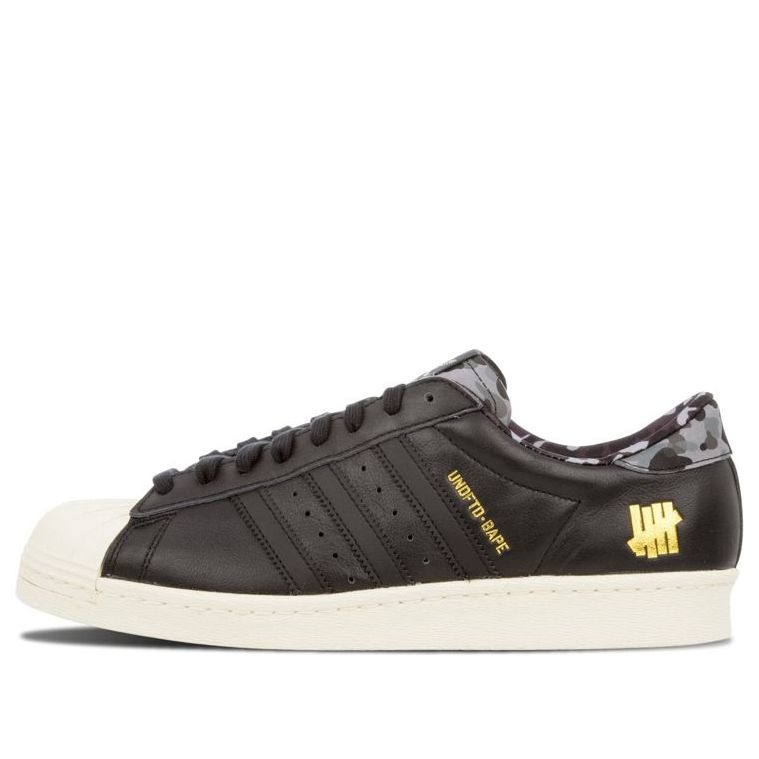 adidas Undefeated x A Bathing Ape x Superstars 80v 'Black' B34291