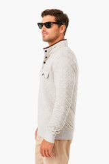 Oatmeal Melange Epic Quilted Fleece Pullover