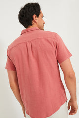 Rust Short Sleeve Stretch Selvage Shirt