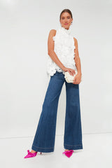 Blanc Guipure Lace Mason Top