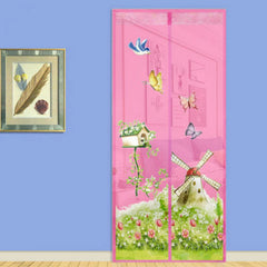 Colored magnetic anti-insect curtain