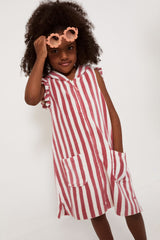 Pink Stripe Terry Coverup