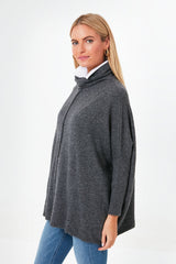 Charcoal Turtleneck Soft Sweater
