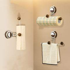 Suction cup toilet paper holder wall mounted paper roll storage rack