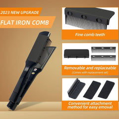 Flat Iron Comb Attachments for Easy Hair Straightening Detachable and