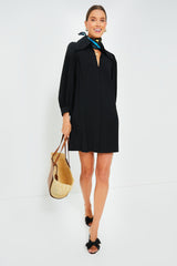 Black Emilia Pleated Knot Mules