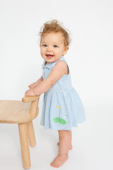 Blue Stripe Golf Tank Bodysuit Dress