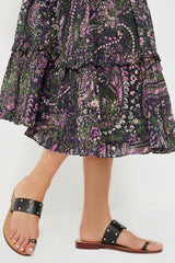 Black Imma Capri Sandals
