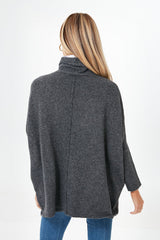 Charcoal Turtleneck Soft Sweater