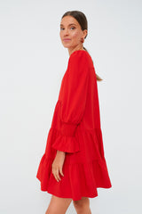 Red Crepe Kenzo Dress