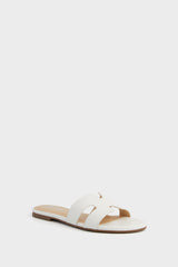 White Leather Alibi Sandals