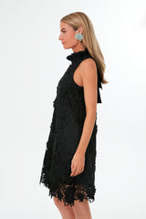 Black Guipure Lace Blythe Dress