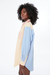 Pacific Blue Stripe Oxford Tunic