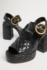 Black Jodie Quilted Heels