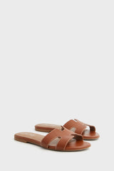 Cognac Leather Alibi Sandals