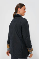 Navy Beadnell Wax Jacket