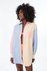 Pacific Blue Stripe Oxford Tunic
