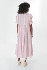 Pink Floral Venetia Midi Dress
