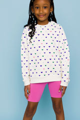 Jelly Bean Hearts Organic Pullover Sweatshirt